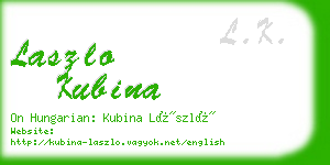 laszlo kubina business card